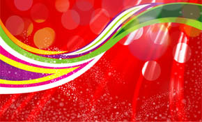 the red dotted art abstract vector